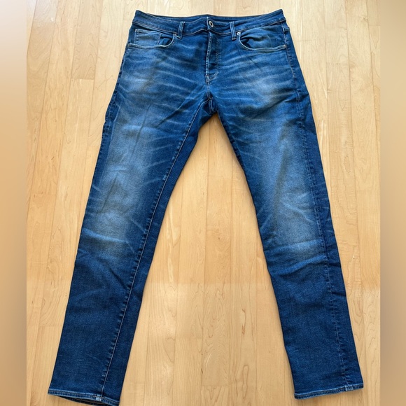 G-Star 3301 slim 34 Men's Deep Blue Jeans - Picture 1 of 5